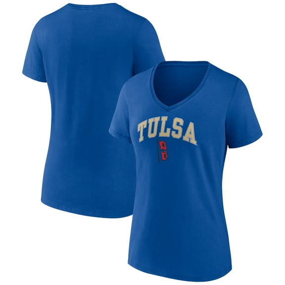 Women's Royal Tulsa Golden Hurricane Campus V-Neck T-Shirt