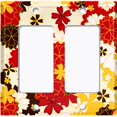 thumbnail image 6 of Metal Light Switch Plate Cover Japanese Sakura Red Flower Beige Wallpaper  FLW047, 6 of 13
