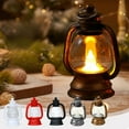 thumbnail image 7 of Lantern Decor, LED Candle Lanterns, Vintage Mini Hanging Table Centerpiece for Birthday Wedding Halloween Christmas, Small Portable Polyester Rustic Design, 7 of 7
