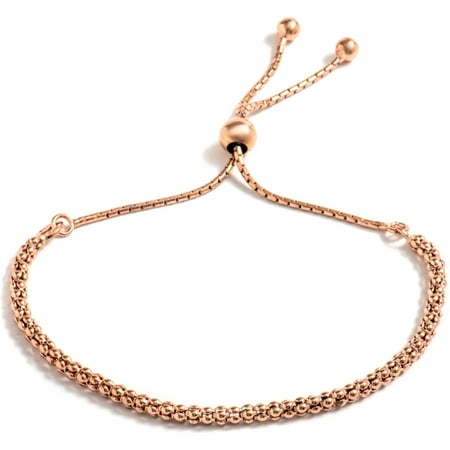 PORI Jewelers 18kt Rose Gold-Plated Sterling Silver Coreana Adjustable Bracelet