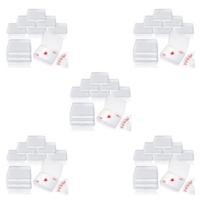 ZheElen 10 Pcs/Ensemble Cartes à Jouer Sécuritaires avec Boîte de Contenant Robuste en Plastique Contenants pour Cartes à Jouer 5Ensemble