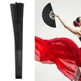 2 Pieces Large Folding Fan Nylon Cloth Handheld Hand Fan