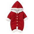 thumbnail image 1 of Combinaison Tricotée à Capuche pour Bébé Boutonné avant Culottes Courtes, 1 of 3