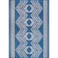 thumbnail image 1 of Alfombra de interior/exterior de Nuloom Ranya Tribal, 3 '6 "x 5', azul nuLOOM Ver descripción, 1 of 2