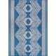 thumbnail image 1 of Alfombra de interior/exterior de Nuloom Ranya Tribal, 3 '6 "x 5', azul nuLOOM Ver descripción, 1 of 2