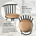 thumbnail image 3 of Homy Casa Set of 4 Adjustable Counter Height Stools with Faux Suede Seat and Hollow Back Design, 3 of 8