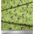 thumbnail image 3 of Soimoi Green Rayon Fabric Cage & Humming Bird Fabric Prints By Yard 42 Inch Wide, 3 of 5