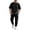 Black, variant on Men's Suits Slim Fit 2 Piece Suit Set for Men Business Formal Wedding Tuxedo One Button Jacket with Flat Front Pants Solid Color Party Dress Suit