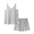 thumbnail image 5 of XuJwPNcy Womens Pajama Sets V Neck Tank Top and Shorts for Summer Soft Sleeveless Sleepwear Casual Pj Sets, 5 of 7