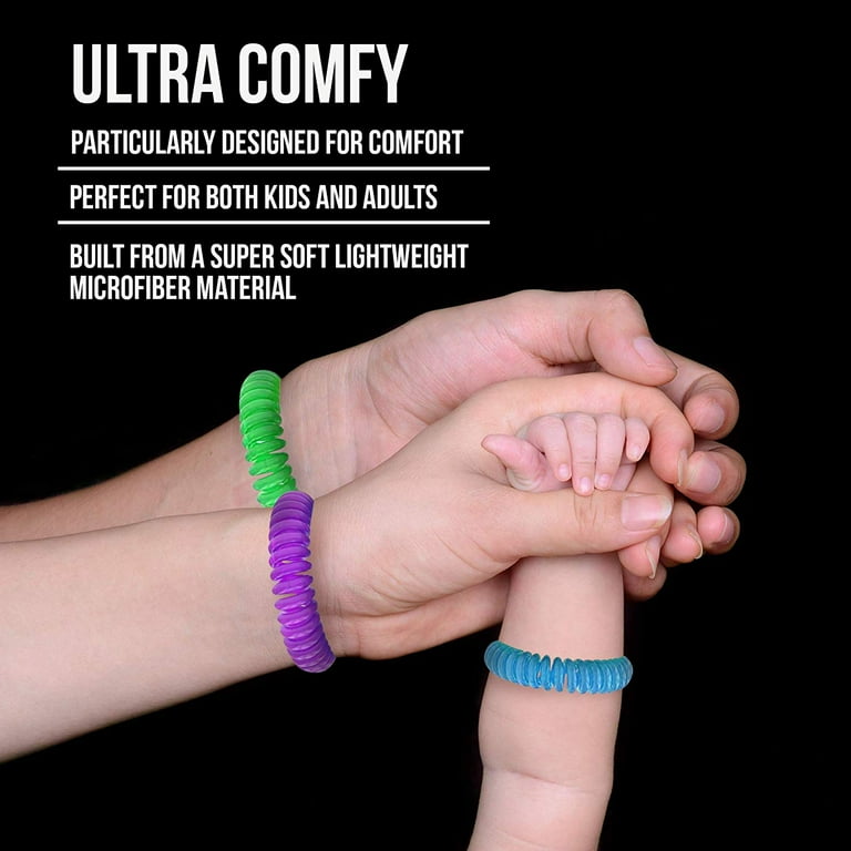 12 Pack Mosquito Repellent Bracelets 100 Natural Bug and Insect Protection Waterproof DEET Free Band Pest Control for Kids and Adults