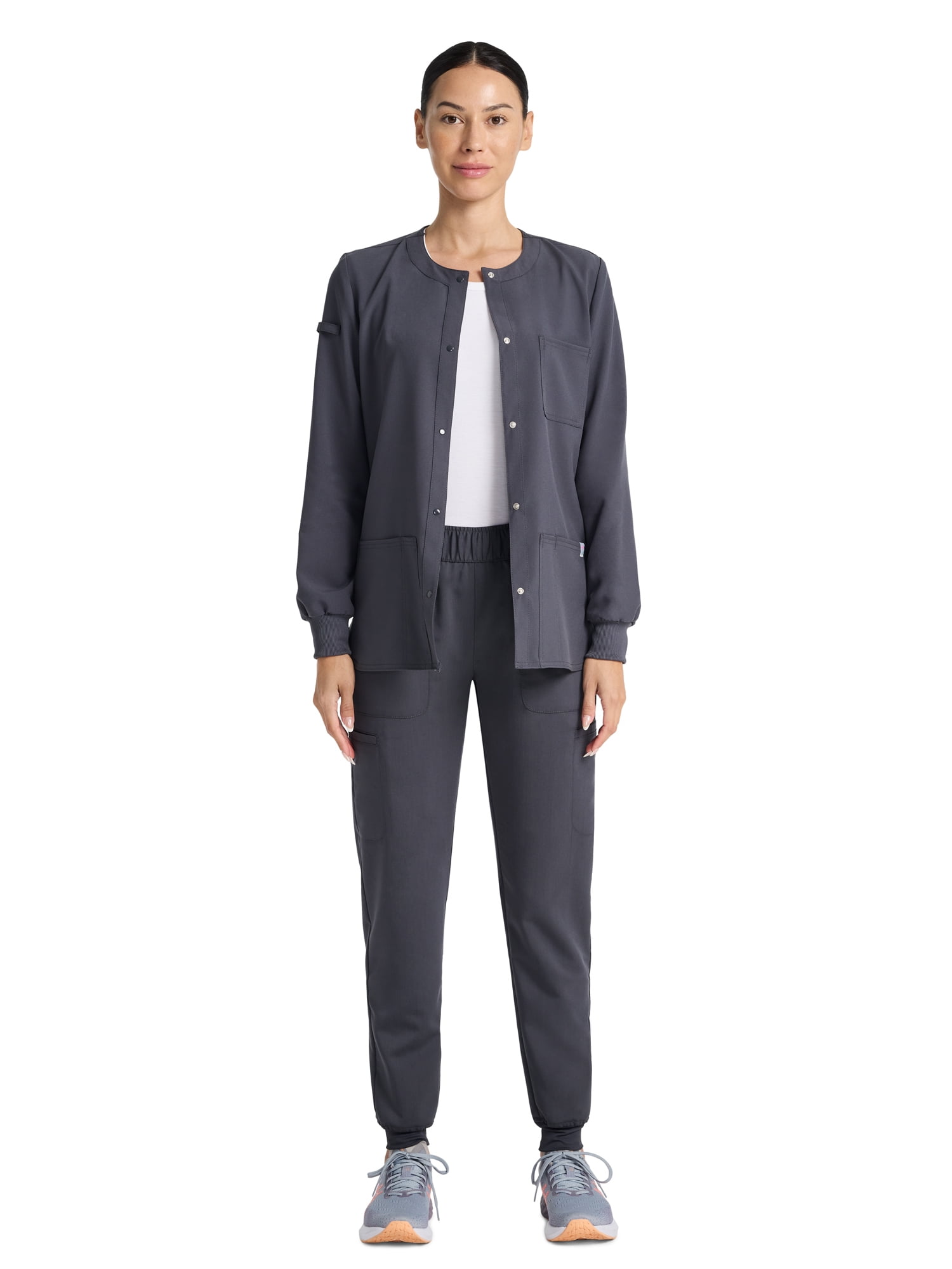 Scrubstar Fashion Seasonal Stretch Snap Warm-up Jacket, Sizes XS-3XL