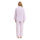thumbnail image 5 of Apparonia Conjuntos de Pijama para Mujer Ropa de Dormir de Algodón Camisa de Manga Larga con Botones Al Frente y Pantalón Ropa de Dormir Cuello con Solapa Pjs Conjuntos de Descanso Flor Rosa M, 5 of 6