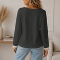 thumbnail image 4 of Edvintorg Womens Sweaters Lace V Neck Casual Knit Pullover Top Long Sleeve Loose Sweater Plus Size Fashion Women Clothes Gray XXXL, 4 of 9