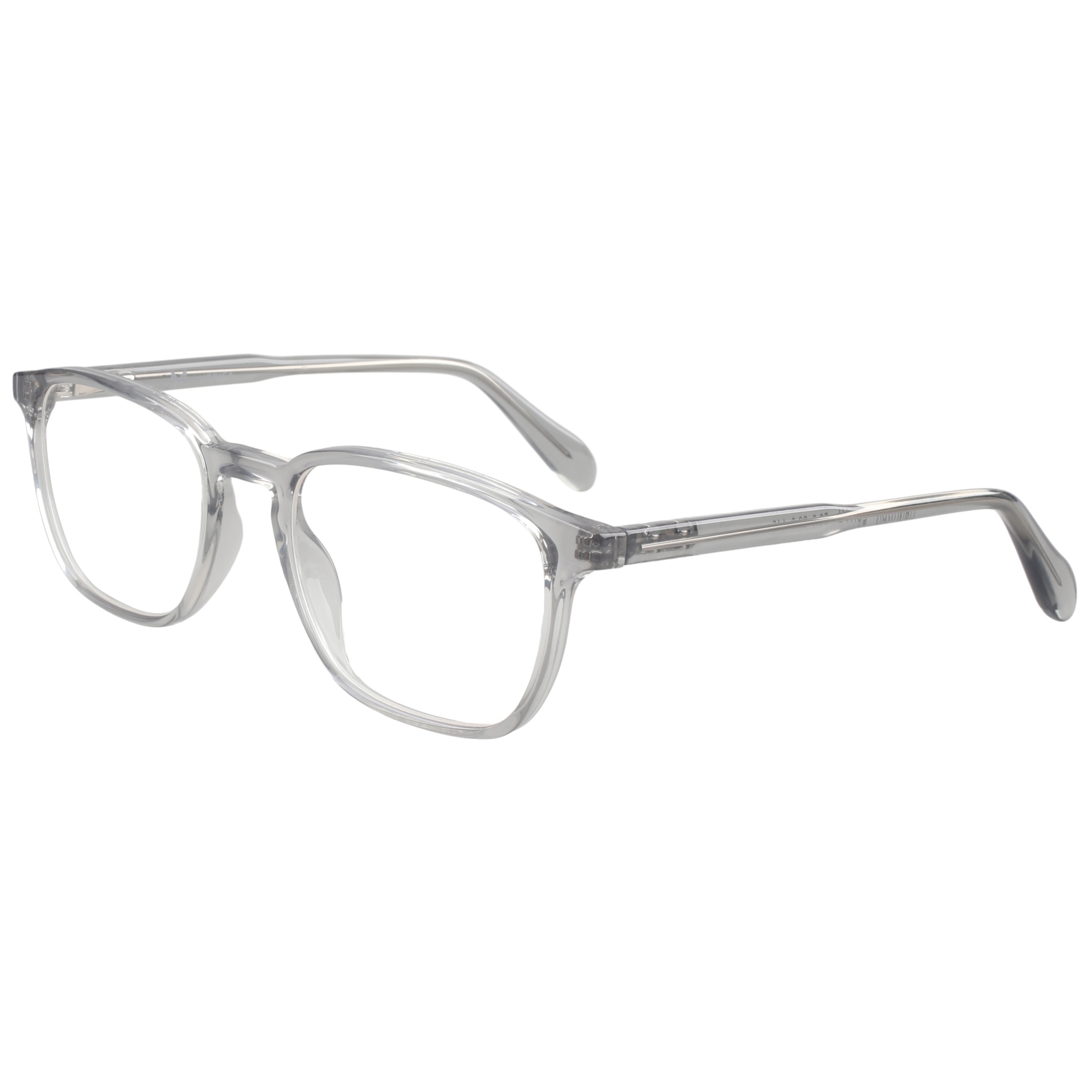 Mens M America Hancock Rx'able Eyeglasses, Square, Plastic, Light Grey Crystal, 1 Pair