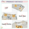thumbnail image 3 of FORMRS Long Sleeve Top and Pants Pajama Set for Niños 2-Piece Sleepwear, Sizes 18M-8Y, Cute Cartoon Cat, 3 of 6