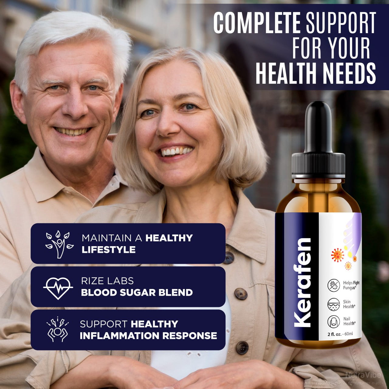 (3 Pack) Kerafen Drops, Kerafen for Toenail - All Natural Solution for Nail Health, Maximum Strength Skin Support, Liquid Supplement, Droppers Kera Fen Reviews (90 Servings)