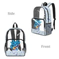 thumbnail image 2 of FKELYI Clear Backpacks for Elementary Student 17 Inch Schoolbag Musical Note Blue Axolotl Print Transprent School Bookbag Boys Casual Daypack Girls Travel Bags, 2 of 7
