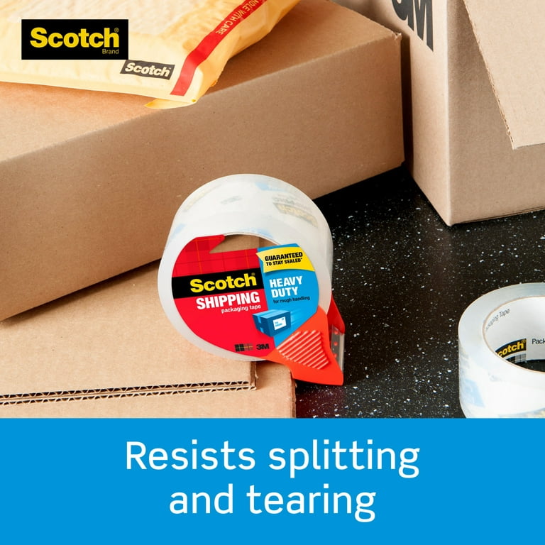 Scotch 1.88-in x 54.6 Yards Heavy Duty Shipping Packaging Tape (Dispenser  Included) in the Packing Tape department at