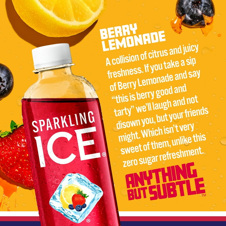 Sparkling Ice Berry Lemonade, 17 fl oz, 12 Pack photo 4
