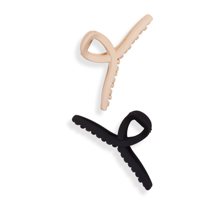 HAIR CLIPS: 2 Piece: Black & Cream/Off White, NIP 2 main image 4