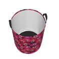 thumbnail image 5 of Uemuo Orchids Flowers Pattern Circular Laundry Hamper Basket with handles,Collapsible laundry basket,Large capacity laundry hamper,Laundry Organizer-Small, 5 of 8