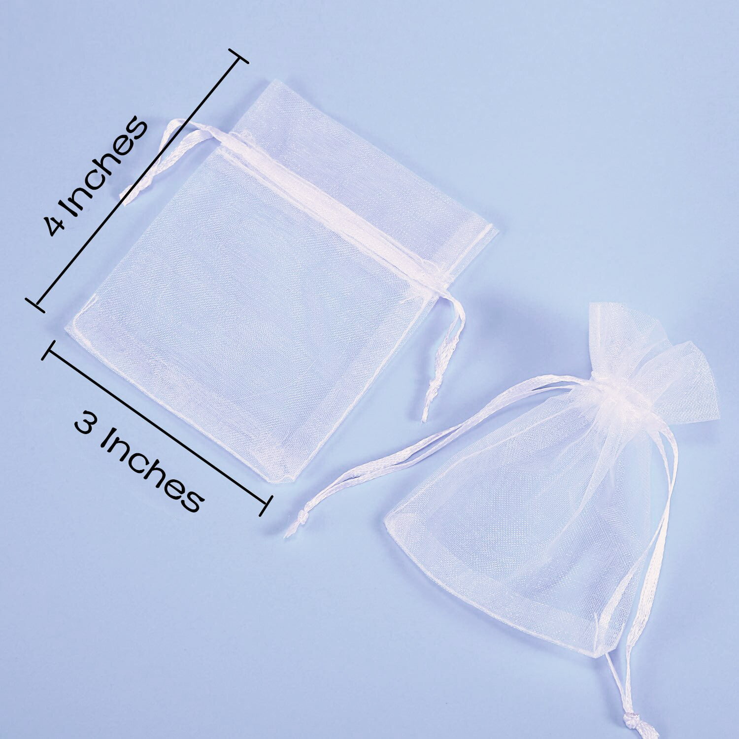 100Pcs Small Organza Bags 2.8 x 3.5 Inches Jewelry Bags, Rainbow Gift  Drawstring Bags Organza Pouches Wedding Favour Bags for Christmas Party  Birthday Seashell Candy Chocolate Mesh Pouches 