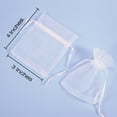 100Pcs Organza Bags 3"x4", Small Sheer Drawstring Jewelry Gifts Bags