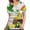 White#61, variant on EGNMCR Womens St. Patrick's Day Nursing Scrub Tops Irish Printed Short Sleeve Gnome Green Working Uniform V Neck Workwear Blouse T-shirt