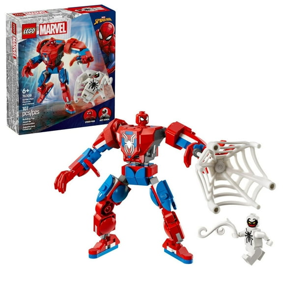 LEGO Super Heroes Marvel Le robot de Spider-Man contre Anti-Venom 76308 Ensemble de construction (107 pièces)