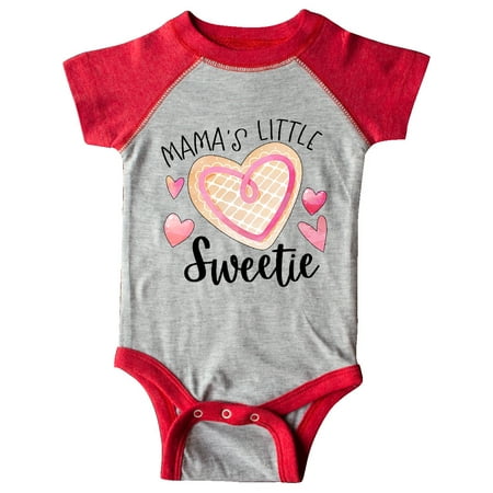 

Inktastic Mama s Little Sweetie with Pink Heart Cookie Gift Baby Boy or Baby Girl Bodysuit