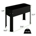 thumbnail image 2 of Galvanized Raised Planter Boxes Garden Bed with Legs, Elevated Planter Box, Standing Garden Stand, Vegetables & Flowers Growing Container for Indoor and Outdoor Use 23.6 x 10.6 x 17.7 in, 2 of 8