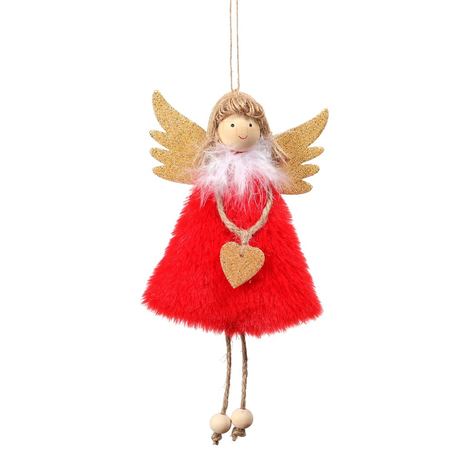 Ornement D'ange Suspendu Pour Sapin De Noël - Décoration Murale Ou Cheminée - Taille 11x14 Cm