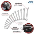 thumbnail image 2 of Performance Tool W1114M Metric Combination Wrench Set, 14-Piece, 2 of 7
