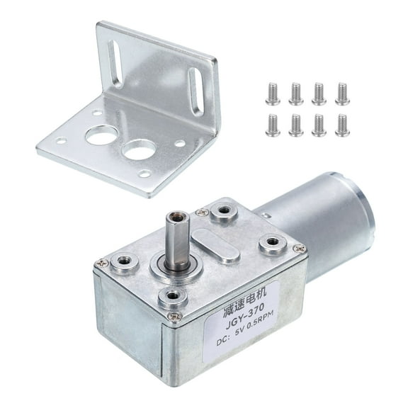 DC 5V High Torque Turbine Worm Geared Motor with 6mm Shaft 0.5RPM Geared Motor Gear Box Reduction Motor