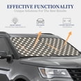 thumbnail image 3 of Kdxio Daisy Plaid Black Print 2-Piece Sun Shade Front Windshield - Foldable Car Front Window Sunshades for Most Sedans SUV Truck, 3 of 6