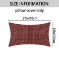 thumbnail image 7 of Unique Bargains 4 Pcs Pillow Covers Fine Grid Red 12 x 20 Inch/18 x 18 Inch, 7 of 7