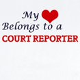 thumbnail image 2 of CafePress - My Heart Belongs To A Court Reporter Body Suit - Baby Light Bodysuit, Size Newborn - 24 Months, 2 of 4