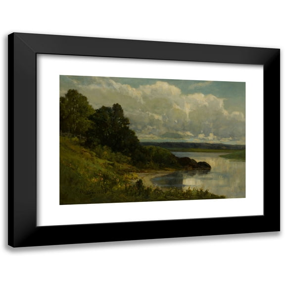 Edward Mitchell Bannister 14x11 Black Modern Framed Museum Art Print Titled - The Palmer River (1885)