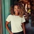 thumbnail image 3 of Dalix Lil Smile Everyday Tee Lightweight Short Sleeve Summer Shirt Womens in Chartreuse XL X-Large, 3 of 5