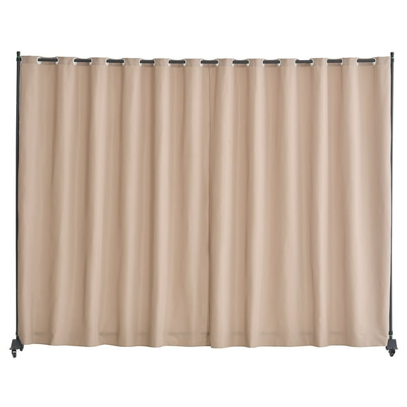 VEVOR Room Divider, Portable Panel Room Divider with Wheels Curtain Divider Stand, Freestanding Room Divider Privacy Screen for Office, Bedroom, Dining Room, Study, Brown