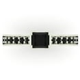 thumbnail image 4 of Princess Cut Black Diamond Engagement Ring 14K White Gold 3/4 CT TW, 4 of 5