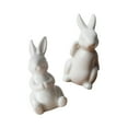 thumbnail image 2 of 2pcs Easter Rabbit Figurines Ceramic Craft Decorations for Desktop Ornaments, 2 of 8