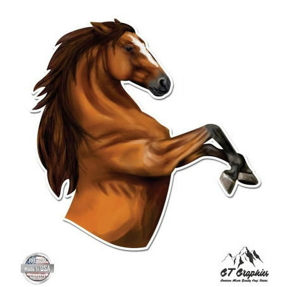 Bronco Horse - 3" Vinyl Sticker - For Car Laptop I-Pad Phone Helmet Hard Hat - Waterproof Decal
