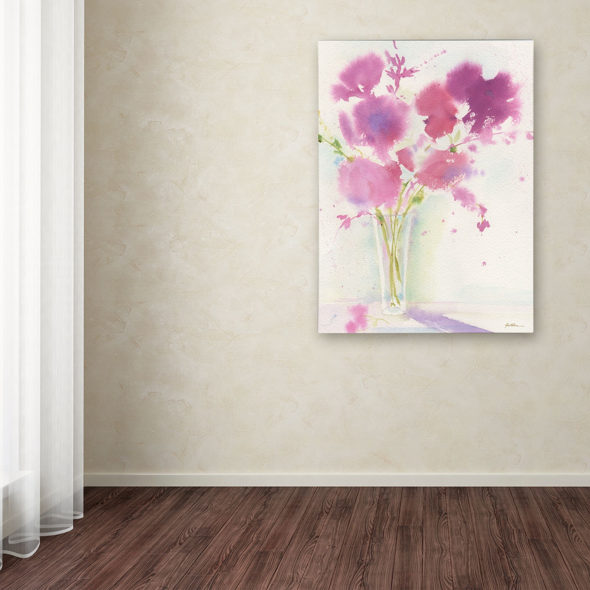 Sheila Golden 'Magenta Hues' Canvas Wall Art 35 x 47 Inches