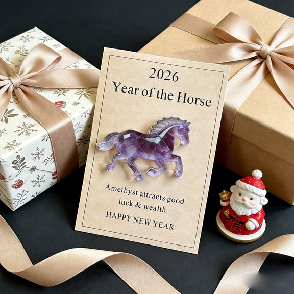 Ohmyroo 2D Flat Wooden Horse Pocket Hug Token Coin Keepsake for Spring Easter Basket Stuffers Animal Lover Gift