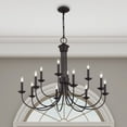 thumbnail image 5 of Livex Lighting - Estate - 12 Light Large 2-Tier Chandelier-29 Inches Tall and 36, 5 of 15