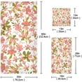 thumbnail image 2 of Coolnut 3 PCS Towel Cute Pink Flowers Cotton Bath Towel Set (1 Bath Towel, 1 Hand Towel, 1 Washcloth) for Bathroom, Super Soft and Quick Dry Towels, 2 of 6