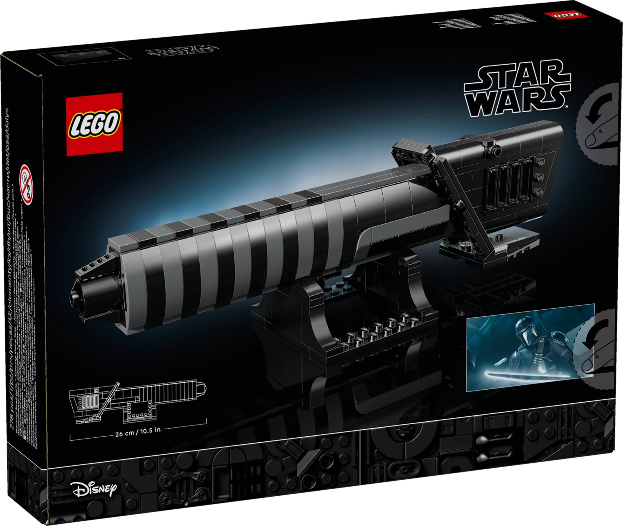 LEGO Star Wars The Darksaber  278-Piece Buildable Lightsaber Display Model with Stand & Nameplate, Collectible Mandalorian Decor Gift for Adults  40917