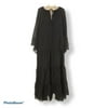 Textile Elizabeth and James Candice Black Tier Maxi Long Sleeve Dress, Size XXXL