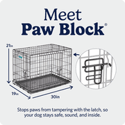 MidWest Homes for Pets 30-inch Two-Door iCrate Folding Dog Crate with Divider Panel, Leak-Proof Tray & Secure Latches